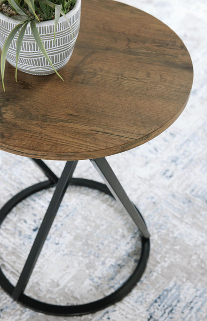 Cassbryn - Occasional Table Set (Set of 3) - Brown / Black - Hornell Furniture Outlet
