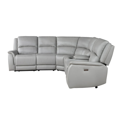 Alexandria - Leather Power Sectional - Hornell Furniture Outlet