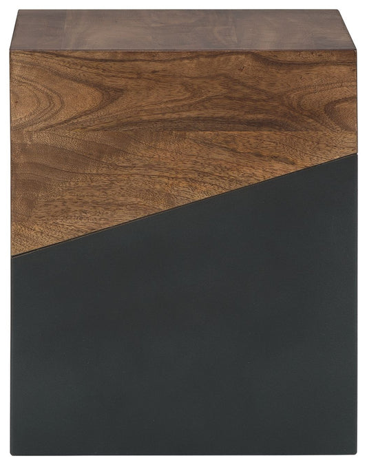 Trailbend - Brown / Gunmetal - Accent Table - Hornell Furniture Outlet