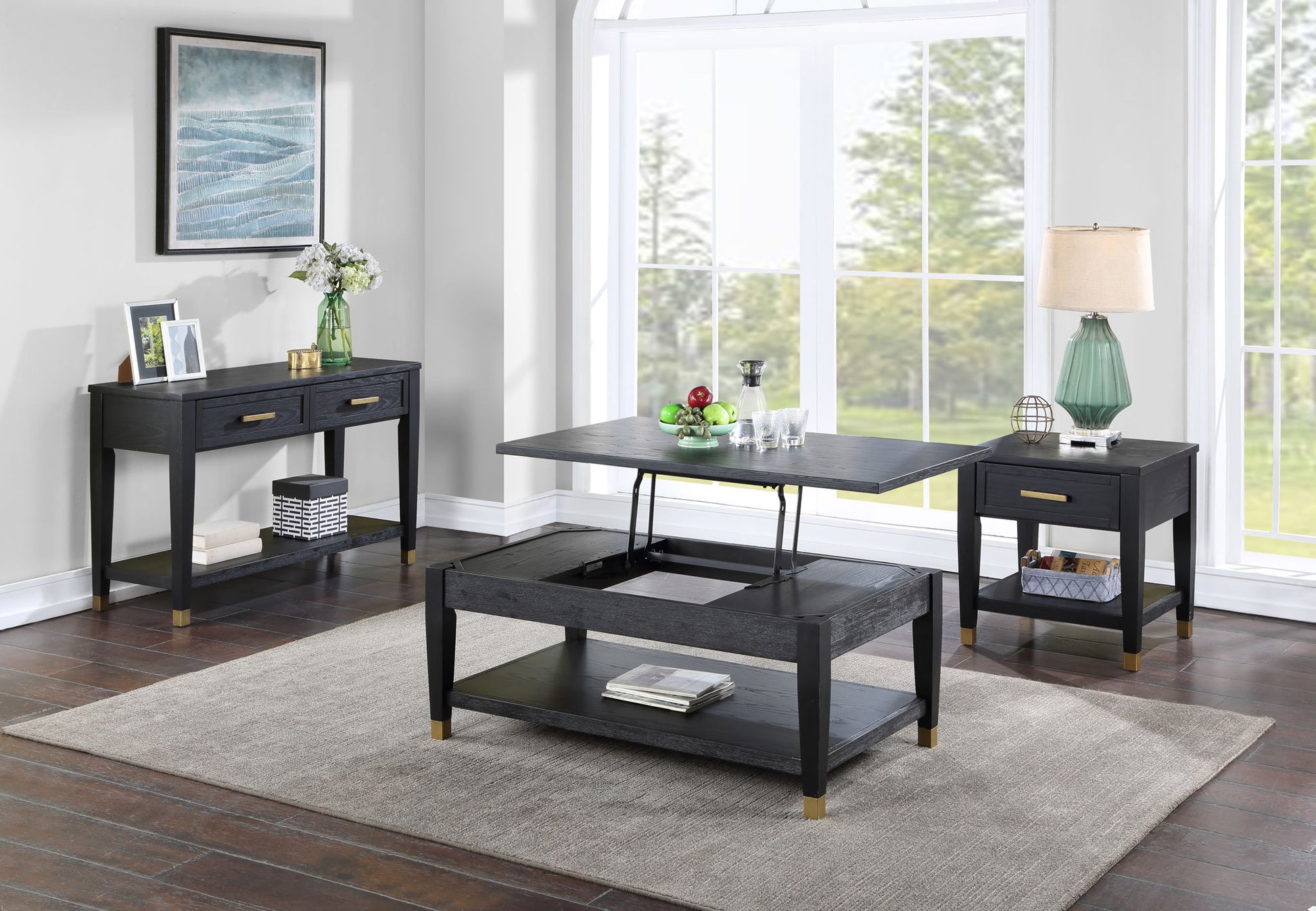 Yves - End Table - Black - Hornell Furniture Outlet