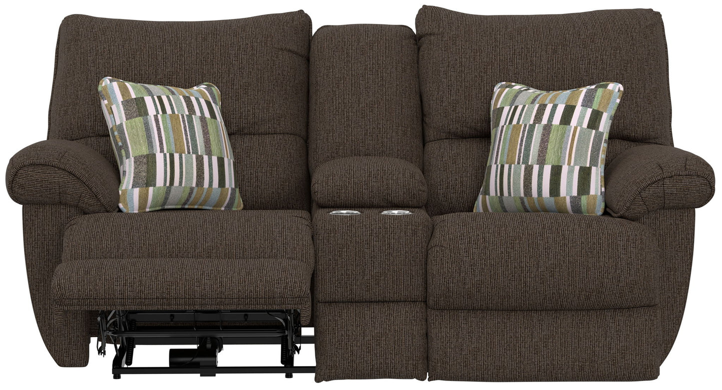 Lenny - Power Lay Flat Reclining Console Loveseat - Hornell Furniture Outlet