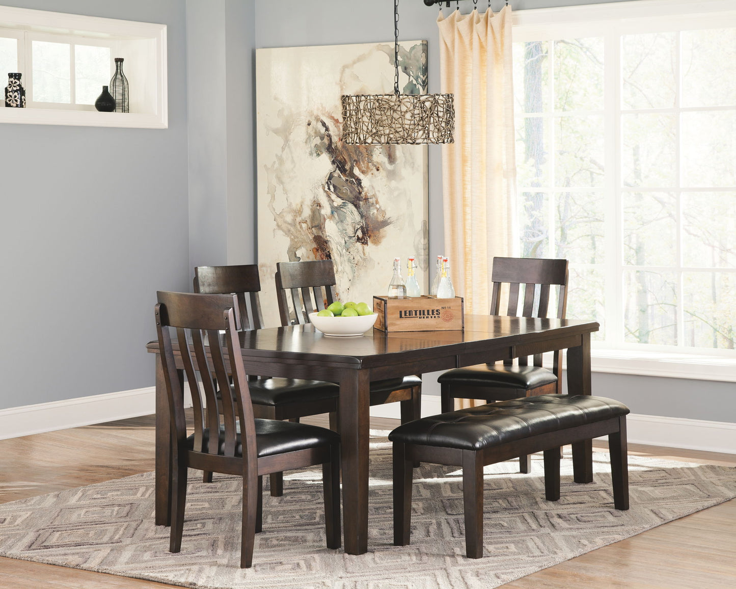 Haddigan - Dark Brown - Rectangular Dining Room Extension Table - Hornell Furniture Outlet