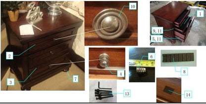 Porter - Dark Brown - Two Drawer Night Stand - Hornell Furniture Outlet