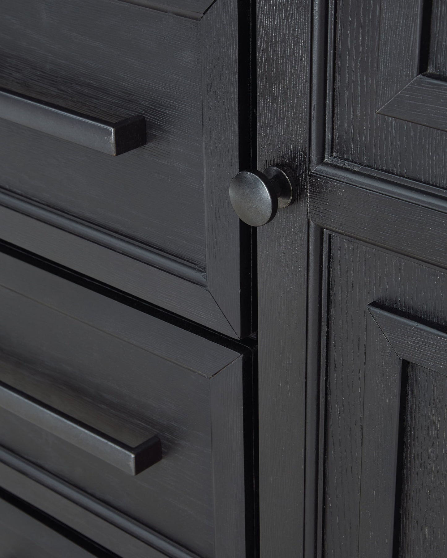 Foyland - Black / Brown - Door Chest - Hornell Furniture Outlet