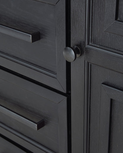 Foyland - Black / Brown - Door Chest - Hornell Furniture Outlet
