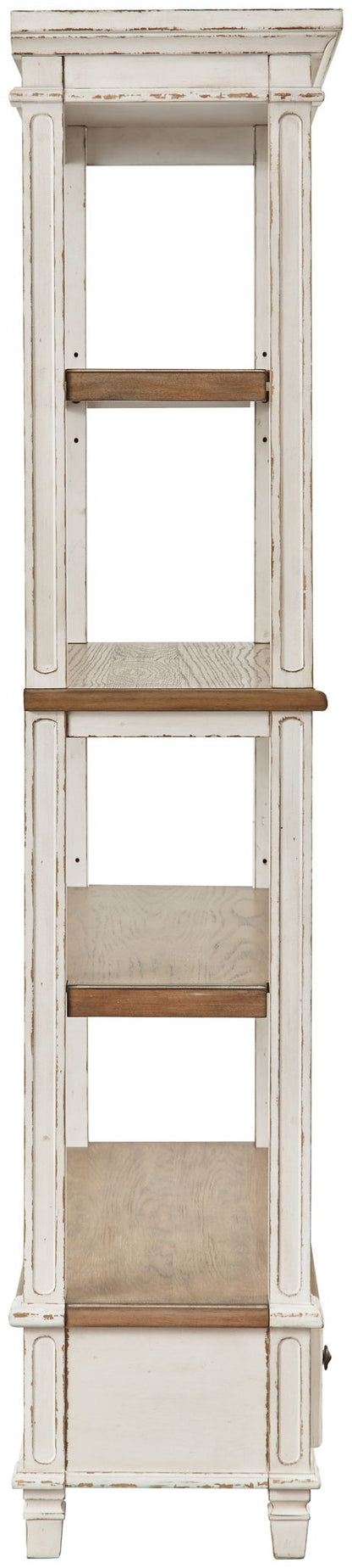 Realyn - Brown / White - Bookcase - Hornell Furniture Outlet