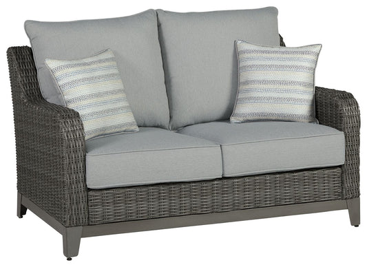 Elite Park - Gray - Loveseat w/Cushion - Hornell Furniture Outlet
