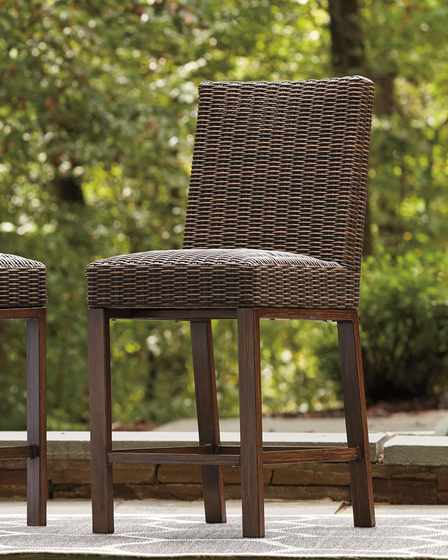 Paradise Trail - Barstool (Set of 2) - Medium Brown - Hornell Furniture Outlet