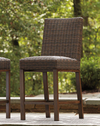 Paradise Trail - Barstool (Set of 2) - Medium Brown - Hornell Furniture Outlet