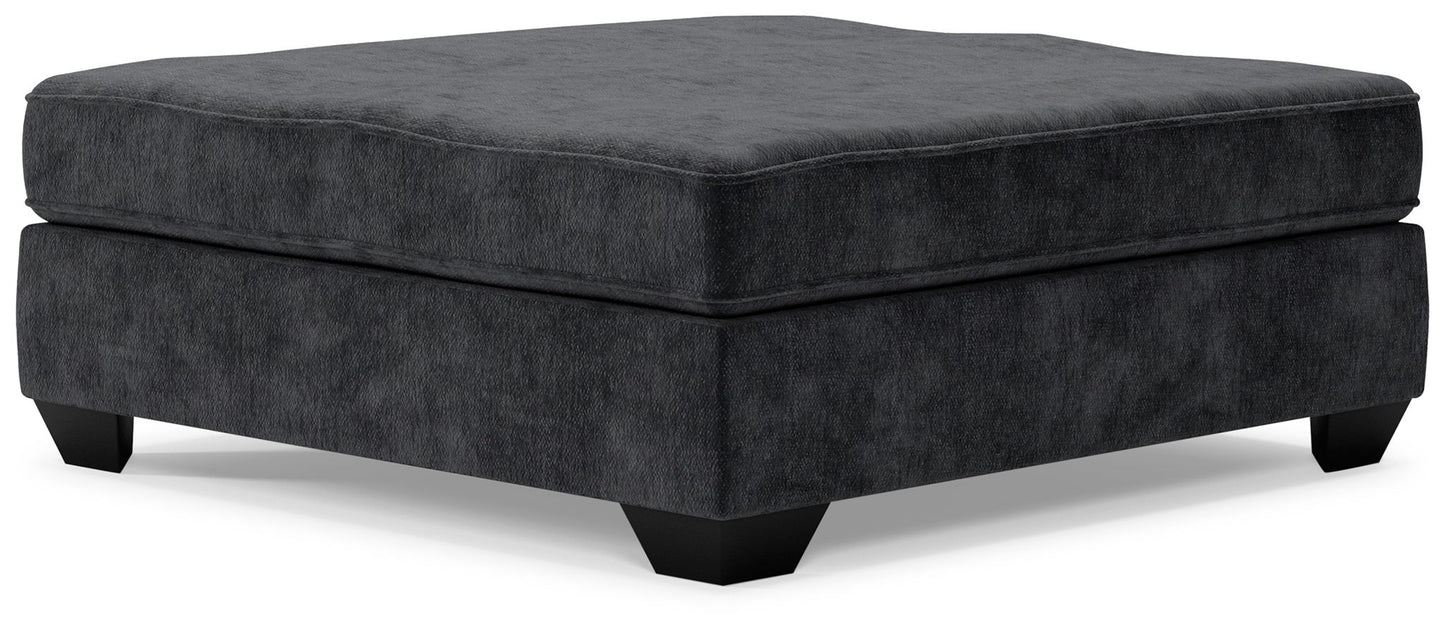 Lavernett - Charcoal - Oversized Accent Ottoman - Hornell Furniture Outlet