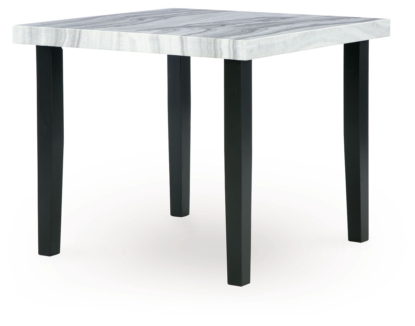 Mervannie - Square Dining Room Counter Table - Gray / Black - Hornell Furniture Outlet