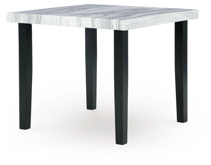 Mervannie - Square Dining Room Counter Table - Gray / Black - Hornell Furniture Outlet