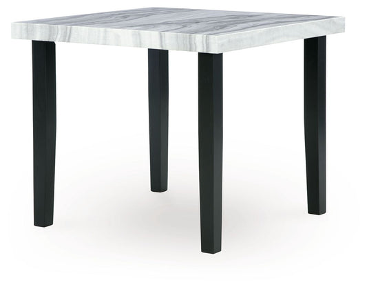 Mervannie - Square Dining Room Counter Table - Gray / Black - Hornell Furniture Outlet
