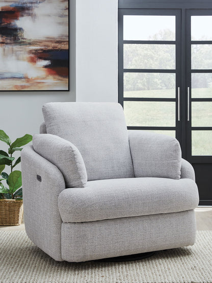 Alainmont Next - Gen Nuvella - Swivel Power Recliner - Hornell Furniture Outlet