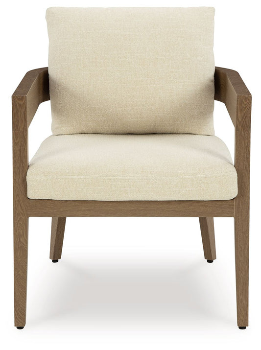 Serene Bay - Dark Brown / White - Arm Chair With Cushion (Set of 2) - Hornell Furniture Outlet