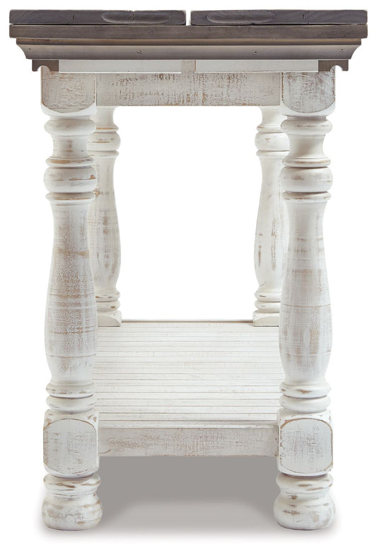 Havalance - Flip Top Sofa Table - Gray / White - Hornell Furniture Outlet
