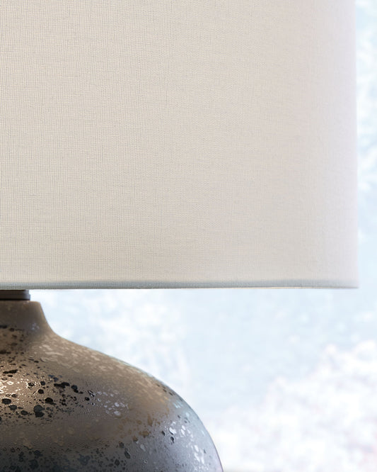 Ladstow - Black - Ceramic Table Lamp - Hornell Furniture Outlet