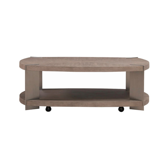 Harlow - Oval Cocktail Table - Light Brown - Hornell Furniture Outlet