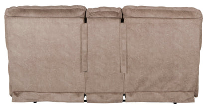 Reyes - Lay Flat Reclining Console Loveseat With Storage & Cupholders - Hornell Furniture Outlet