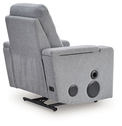 Pineland - Pewter - Glider Power Recliner With Audio System - Hornell Furniture Outlet