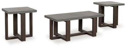 Dynnford - Gray / Brown - Occasional Table Set (Set of 3) - Hornell Furniture Outlet