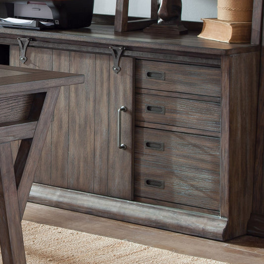 Stone Brook - Computer Credenza - Dark Brown - Hornell Furniture Outlet