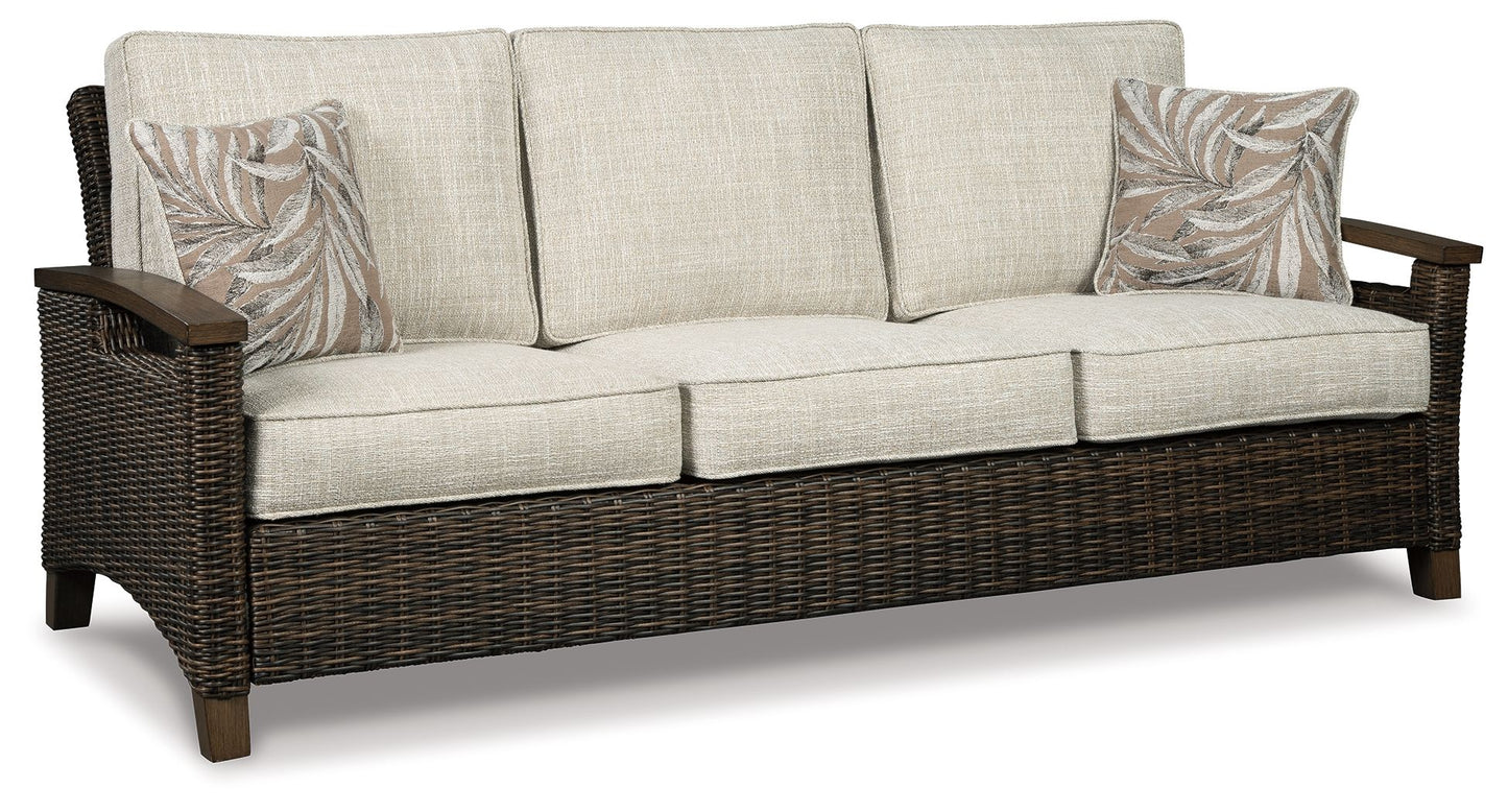 Paradise Trail - Sofa with Cushion - Medium Brown - Hornell Furniture Outlet