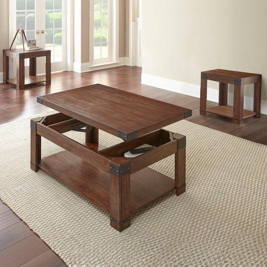 Arusha - 3 Piece Table Set - Brown - Hornell Furniture Outlet