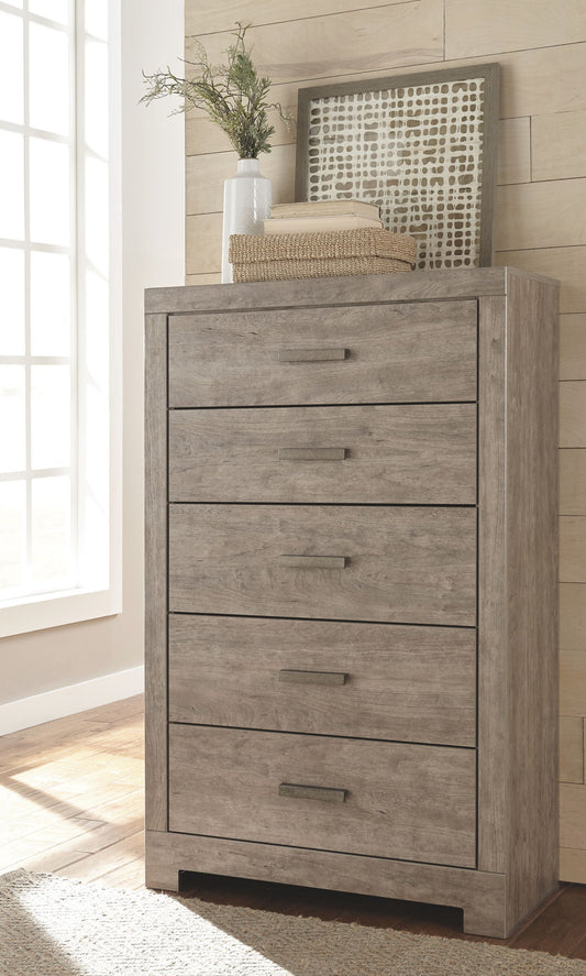 Culverbach - Gray - Five Drawer Chest - Hornell Furniture Outlet