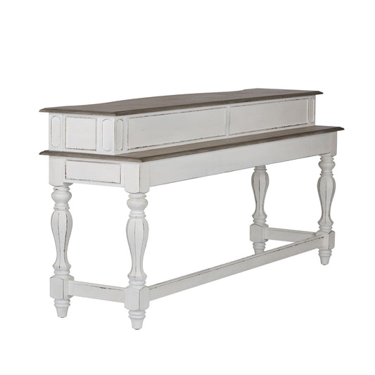 Magnolia Manor - Console Bar Table - White - Hornell Furniture Outlet