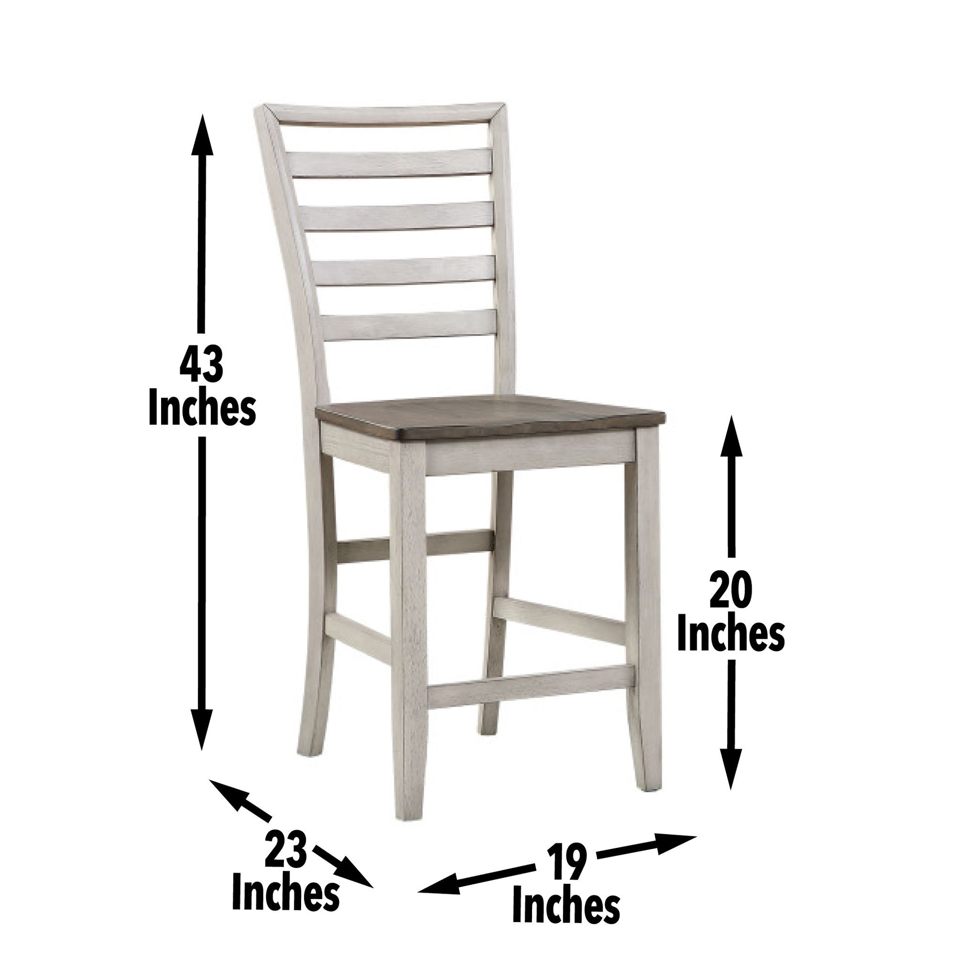 Abacus - Counter Chair (Set of 2) - Dark Brown - Hornell Furniture Outlet
