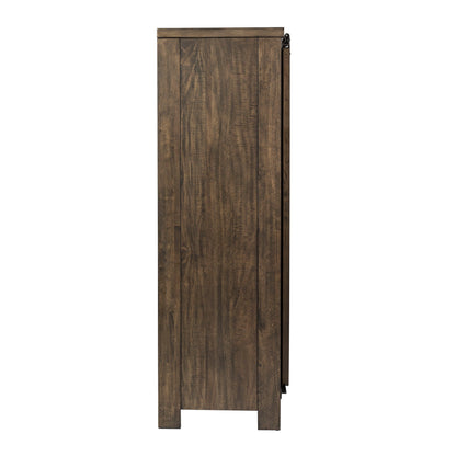 Thornwood Hills - Sliding Door Chest - Dark Brown - Hornell Furniture Outlet
