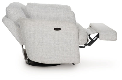 Alainmont Next - Gen Nuvella - Swivel Power Recliner - Hornell Furniture Outlet