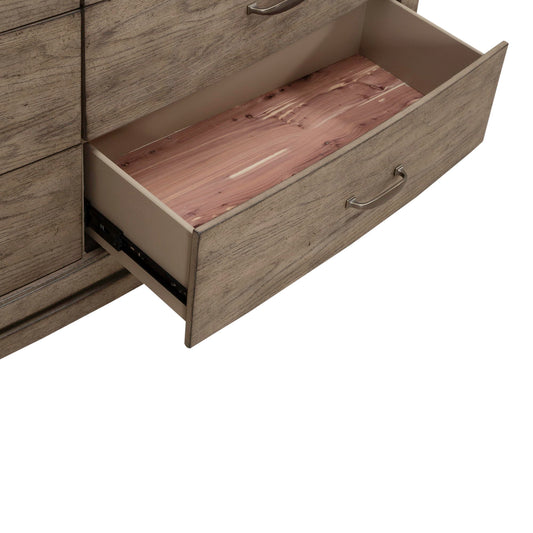 Avalon - 6 Drawer Dresser - Burnished Beige - Hornell Furniture Outlet
