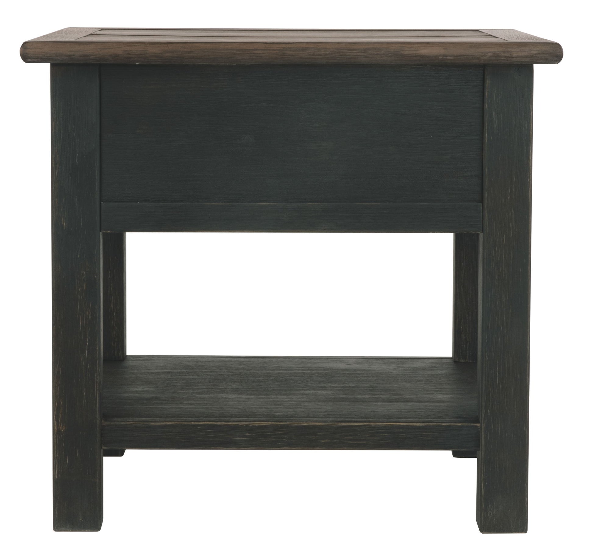 Tyler Creek - Grayish Brown / Black - Rectangular End Table - Hornell Furniture Outlet