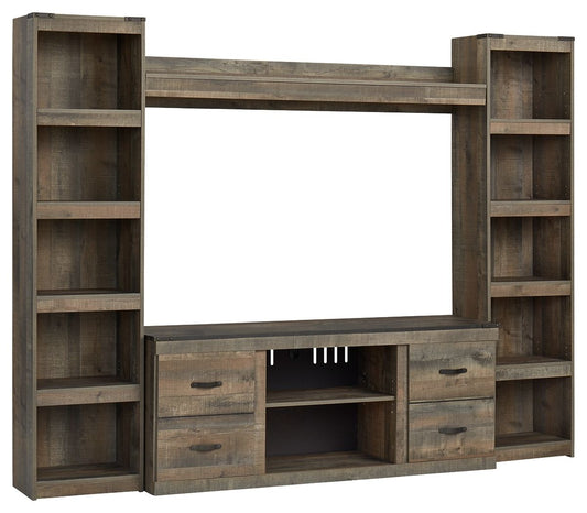 Trinell - 4 - Piece Entertainment Center With 60" TV Stand - Hornell Furniture Outlet