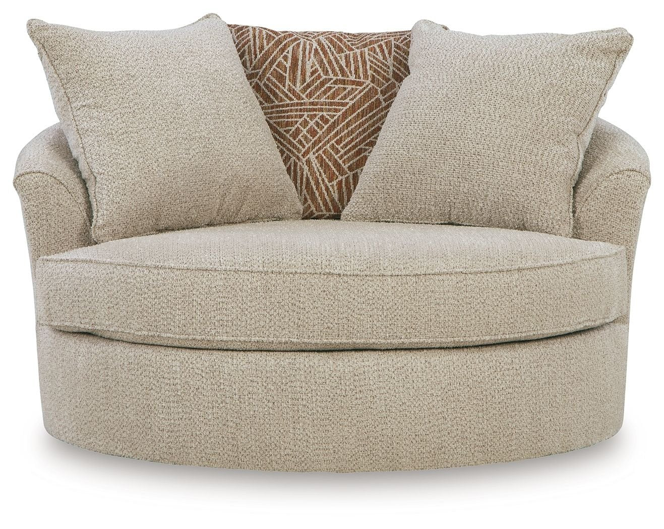 Steelwater Retreat - Oversized Swivel Accent Chair - Latte - Hornell Furniture Outlet