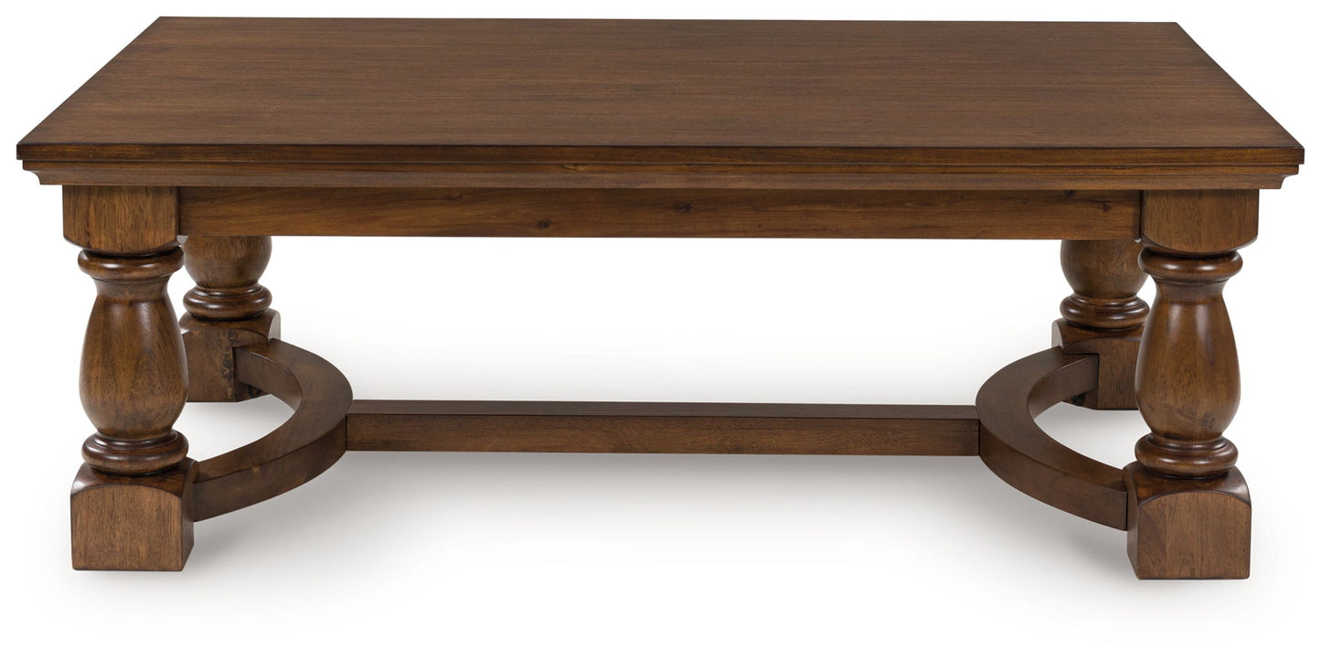 Sturlayne - Brown - Rectangular Cocktail Table - Hornell Furniture Outlet