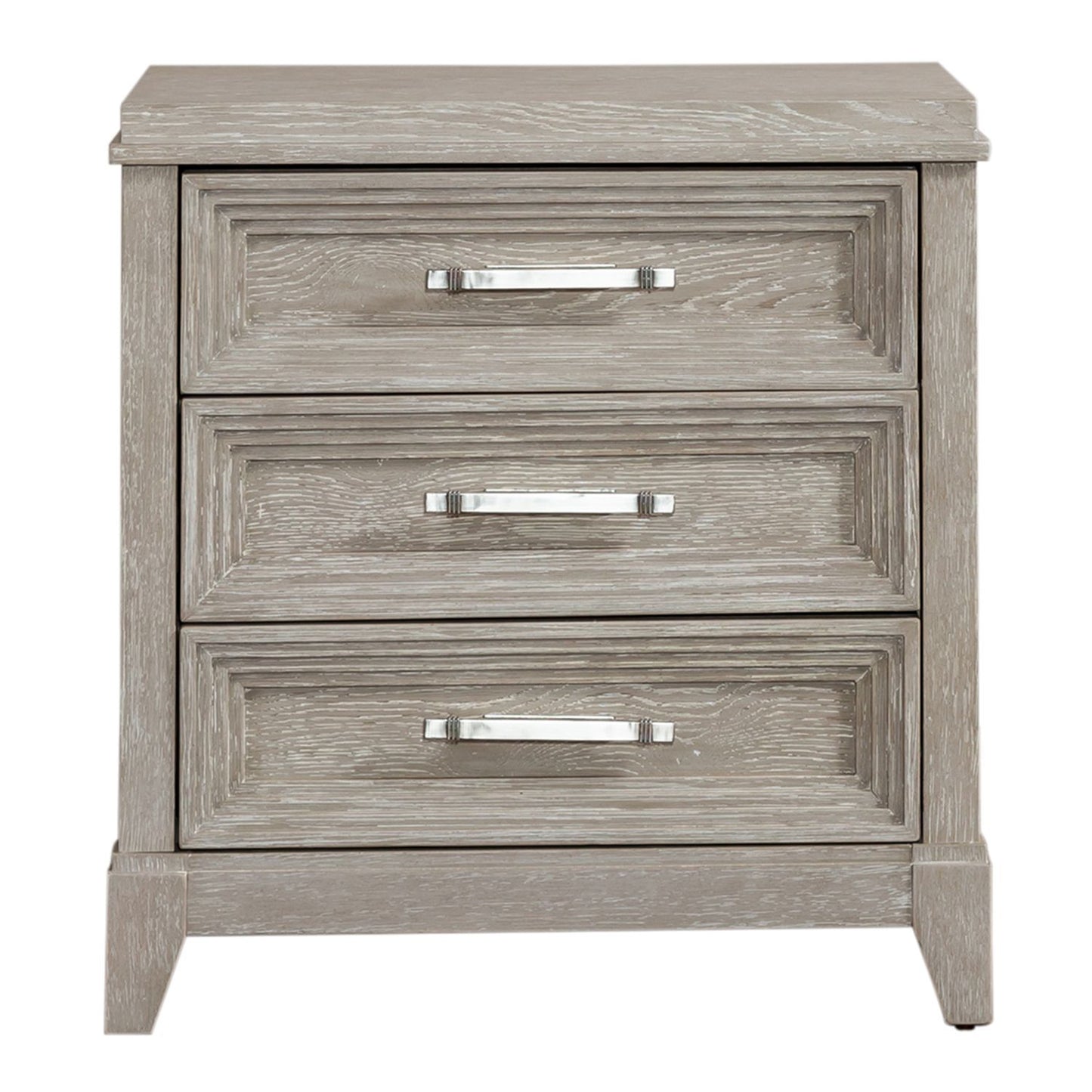 Belmar - 3 Drawer Nightstand - Washed Taupe - Hornell Furniture Outlet
