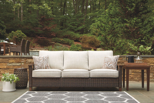 Paradise Trail - Medium Brown - Sofa with Cushion - Hornell Furniture Outlet