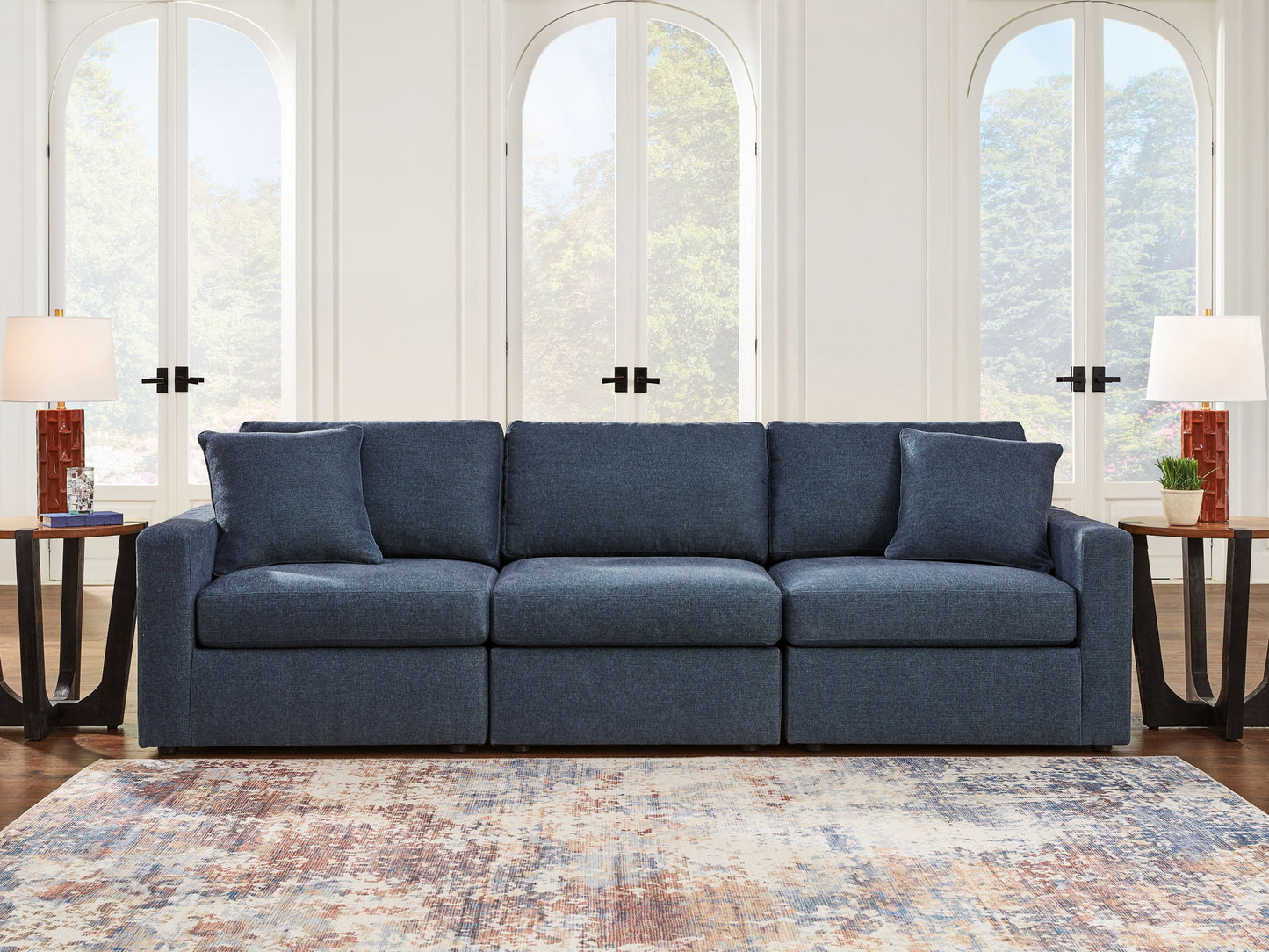 Modmax - Ink - 3 - Piece Sectional Sofa - Fabric - Hornell Furniture Outlet