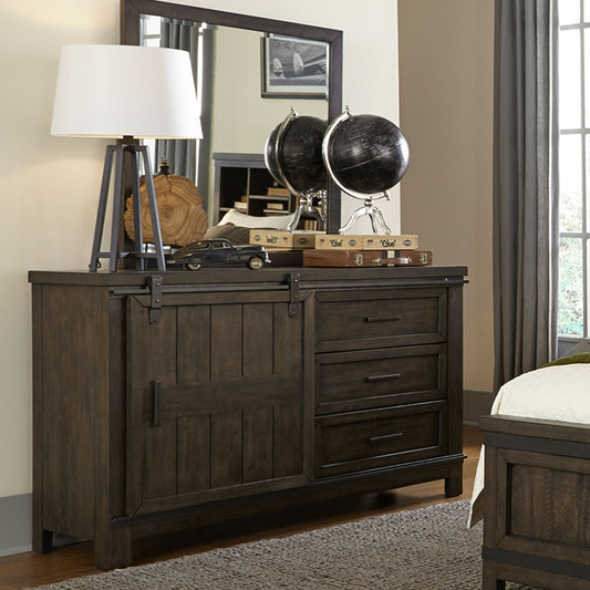 Thornwood Hills - Bookcase Bed, Dresser & Mirror - Hornell Furniture Outlet