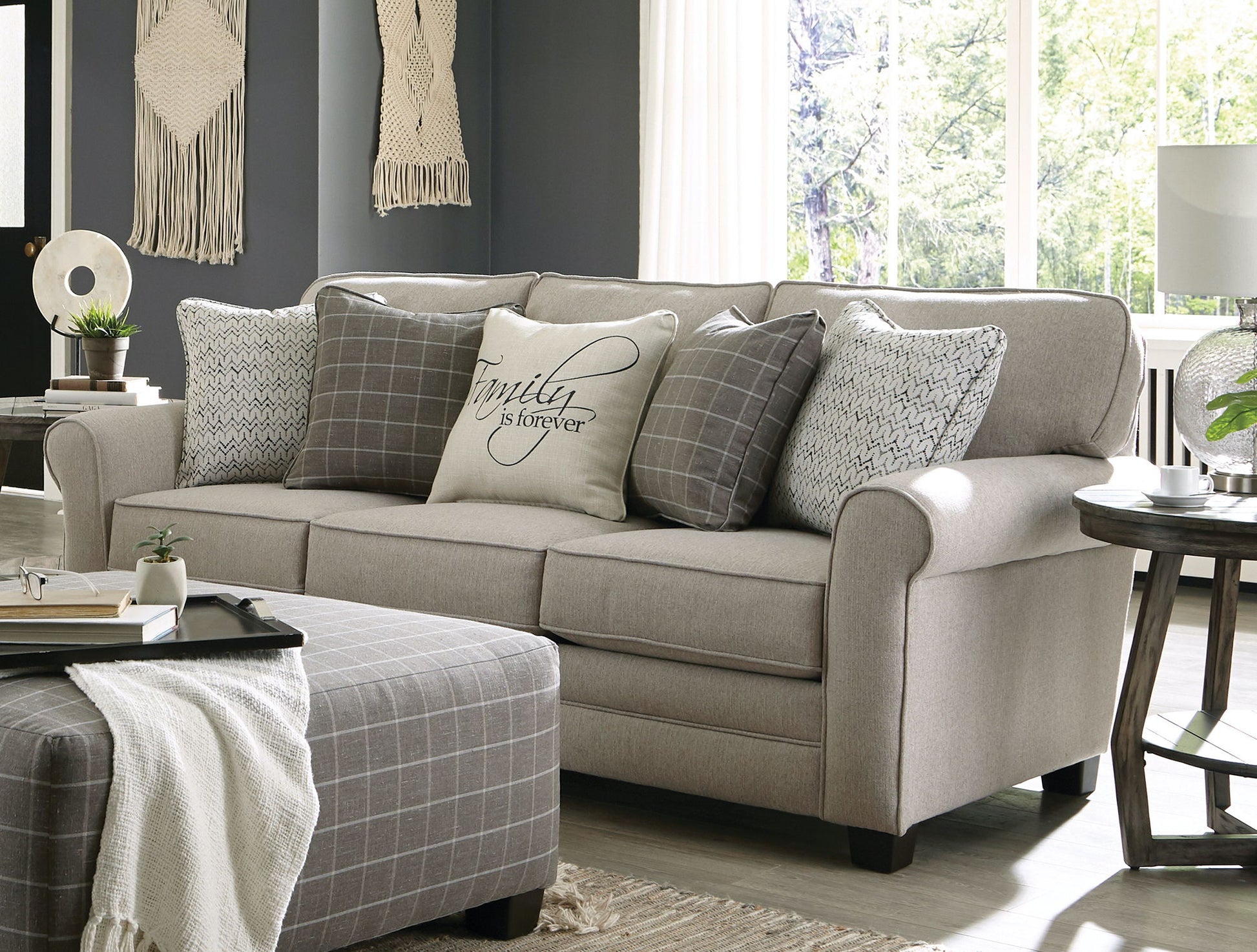 Lewiston - Sofa - Cement - Hornell Furniture Outlet