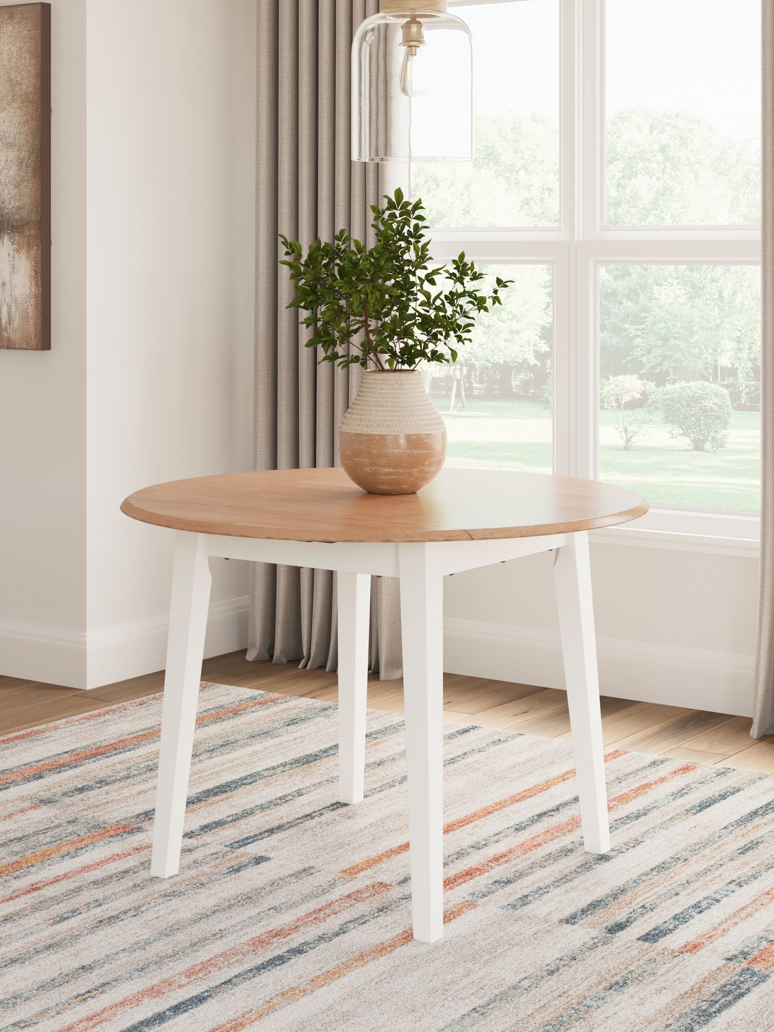 Gesthaven - Round Dining Room Drop Leaf Table - Hornell Furniture Outlet