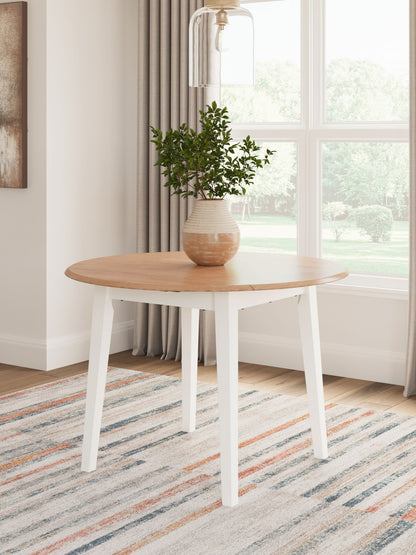 Gesthaven - Round Dining Room Drop Leaf Table - Hornell Furniture Outlet