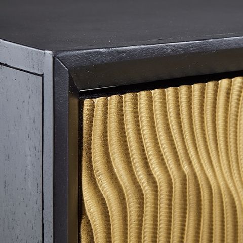Tayner - Black / Gold Finish - Accent Cabinet - Hornell Furniture Outlet