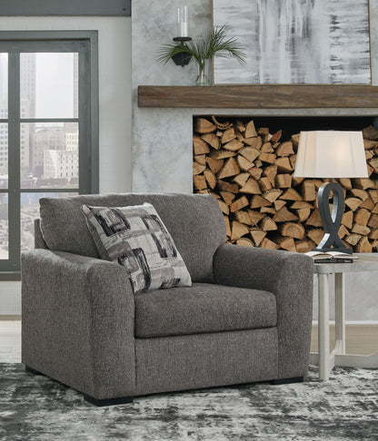 Gardiner - 2 Pc. - Chair And A Half, Ottoman - Pewter - Hornell Furniture Outlet