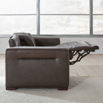 Deacon - 2 Piece Sofa - Boston Charcoal Leather - Hornell Furniture Outlet