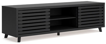 Danziar - Black - Extra Large TV Stand - Hornell Furniture Outlet