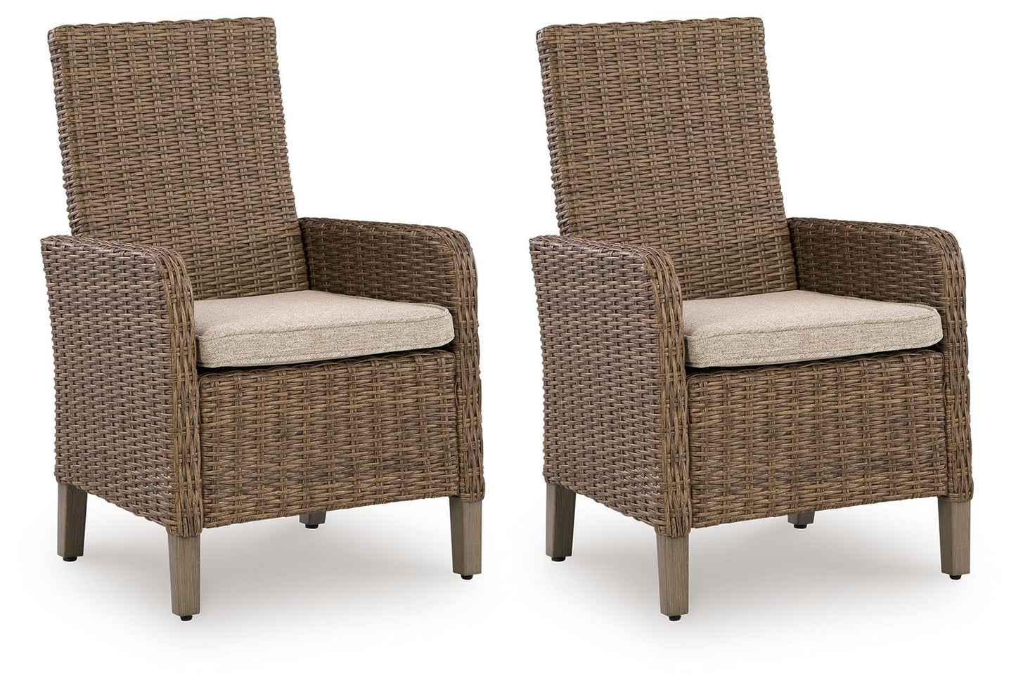 Laguna Heights - Arm Chair With Cushion (Set of 2) - Beige - Hornell Furniture Outlet